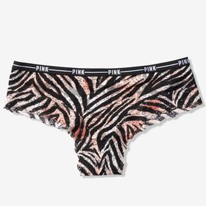 VS PINK Tiger Stripe Lace Logo Cheekster 🆕